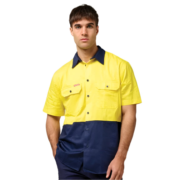 Hard Yakka Y04620 Core HiVis 2 Tone Light Weight Vented Shirt