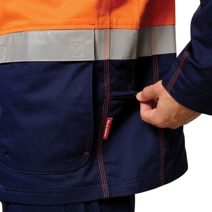 Hard Yakka Y06545 Core Hi Vis 2 Tone Cotton Drill Taped Jacket