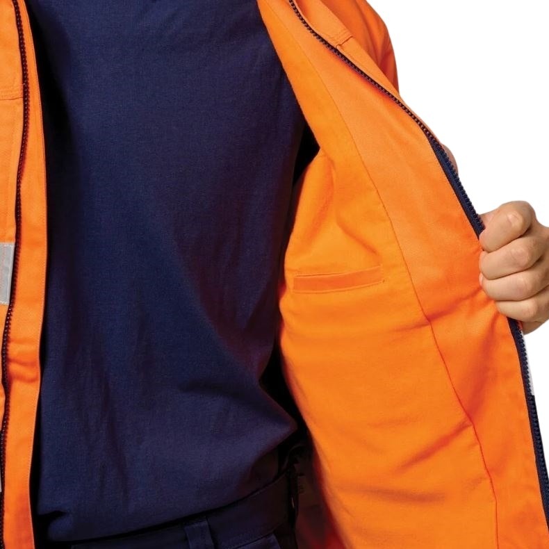 Hard Yakka Y06545 Core Hi Vis 2 Tone Cotton Drill Taped Jacket