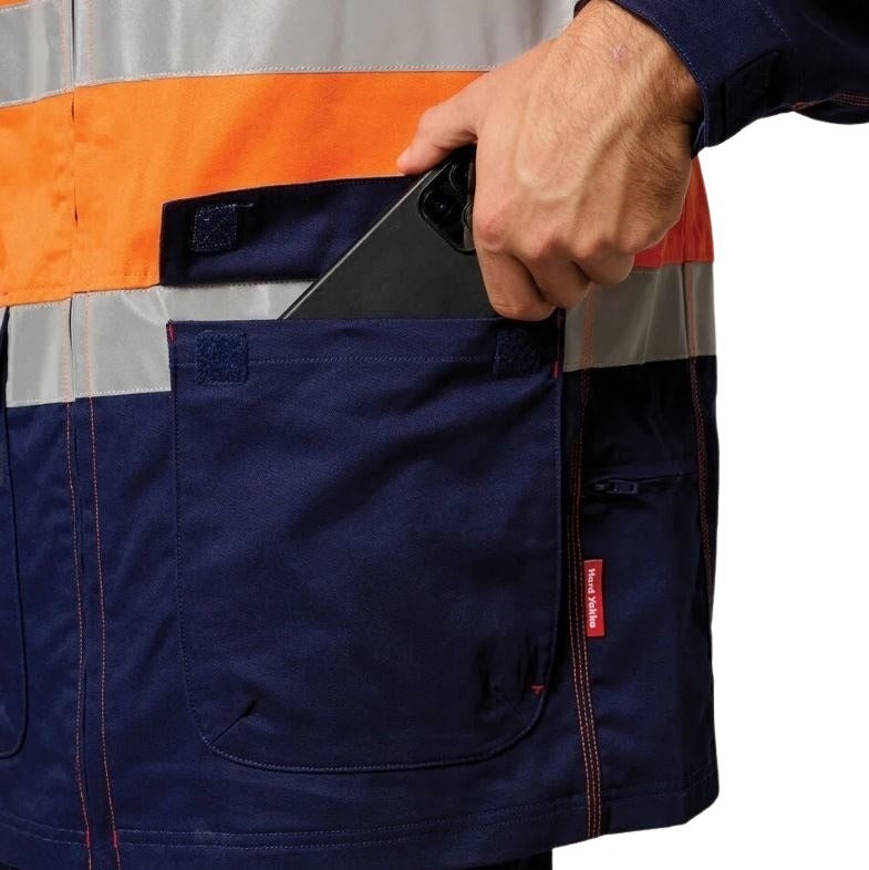 Hard Yakka Y06545 Core Hi Vis 2 Tone Cotton Drill Taped Jacket
