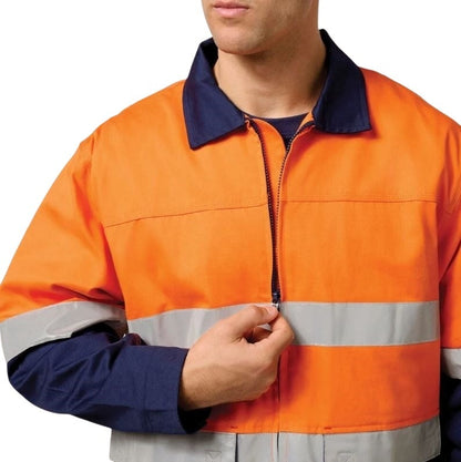 Hard Yakka Y06545 Core Hi Vis 2 Tone Cotton Drill Taped Jacket