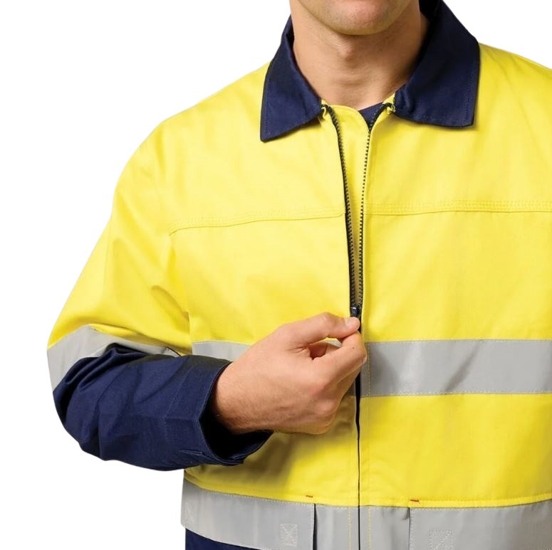 Hard Yakka Y06545 Core Hi Vis 2 Tone Cotton Drill Taped Jacket