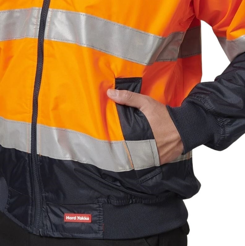 Hard Yakka Y06675 Core Hi Vis 2 Tone Taped Waterproof Bomber Jacket