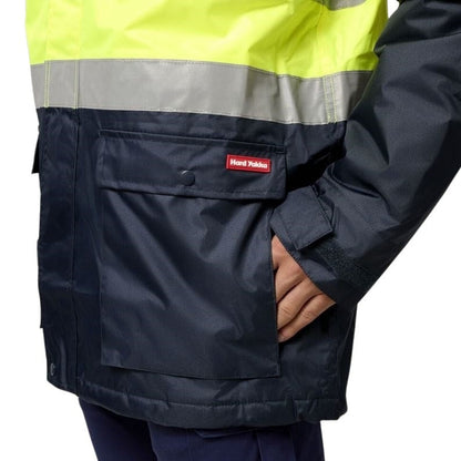 Hard Yakka Y06685 Core HiVis 2 Tone Taped Quilted Waterproof Jacket