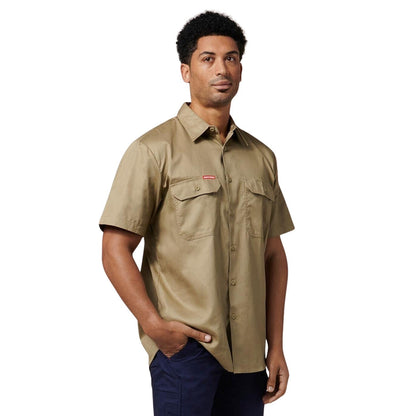 Hard Yakka Y07510 Short Sleeve Open Front Cotton Drill Work Shirt