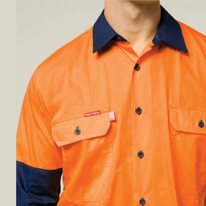 Hard Yakka Y07558 Koolgear Hi-Vis 2 Tone Vented Long Sleeve Shirt