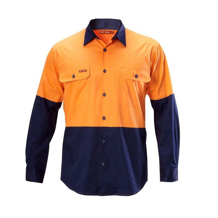 Hard Yakka Y07558 Koolgear HiVis 2-Tone Vented Long Sleeve Shirt