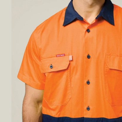 Hard Yakka Y07559 Koolgear Hi-Vis 2 Tone Vented Short Sleeve Shirt