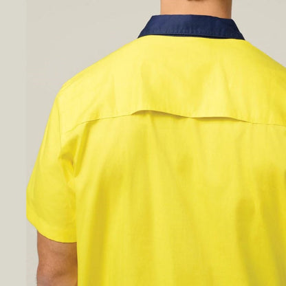 Hard Yakka Y07559 Koolgear Hi-Vis 2 Tone Vented Short Sleeve Shirt