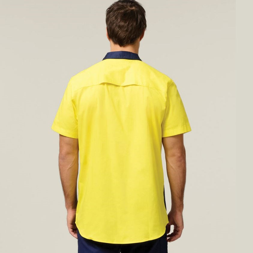 Hard Yakka Y07559 Koolgear Hi-Vis 2 Tone Vented Short Sleeve Shirt