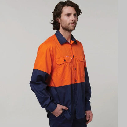 Hard Yakka Y07950 Core L/S 2Tone Vented Shirt