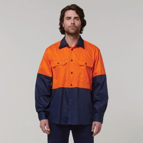 Hard Yakka Y07950 Core L/S 2Tone Vented Shirt