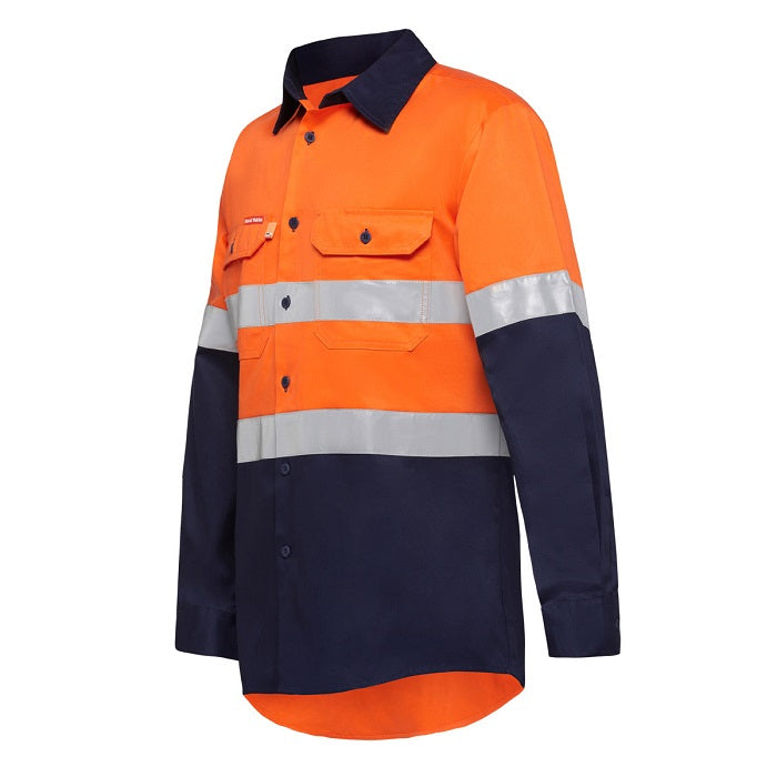 Hard Yakka Y07990 Mens Hi-Vis Cotton Drill Shirt Taped LS