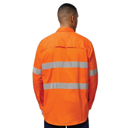 Hard Yakka Y07996 Koolgear HiVis Tape Vented Cotton Twill Shirt