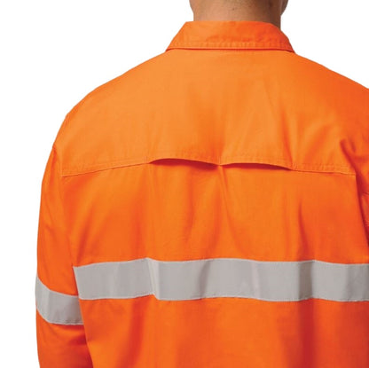 Hard Yakka Y07996 Koolgear HiVis Tape Vented Cotton Twill Shirt