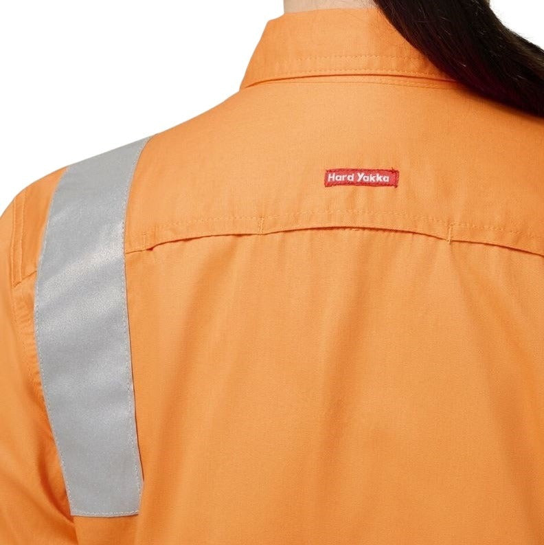 Hard Yakka Y08421 Women's Foundations Biomotion HiVis Taped Long Sleeve Shirt