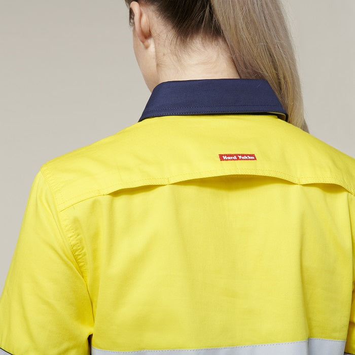 Hard Yakka Y08805 Core Womens HiVis Lightweight 2Tone Taped Shirt