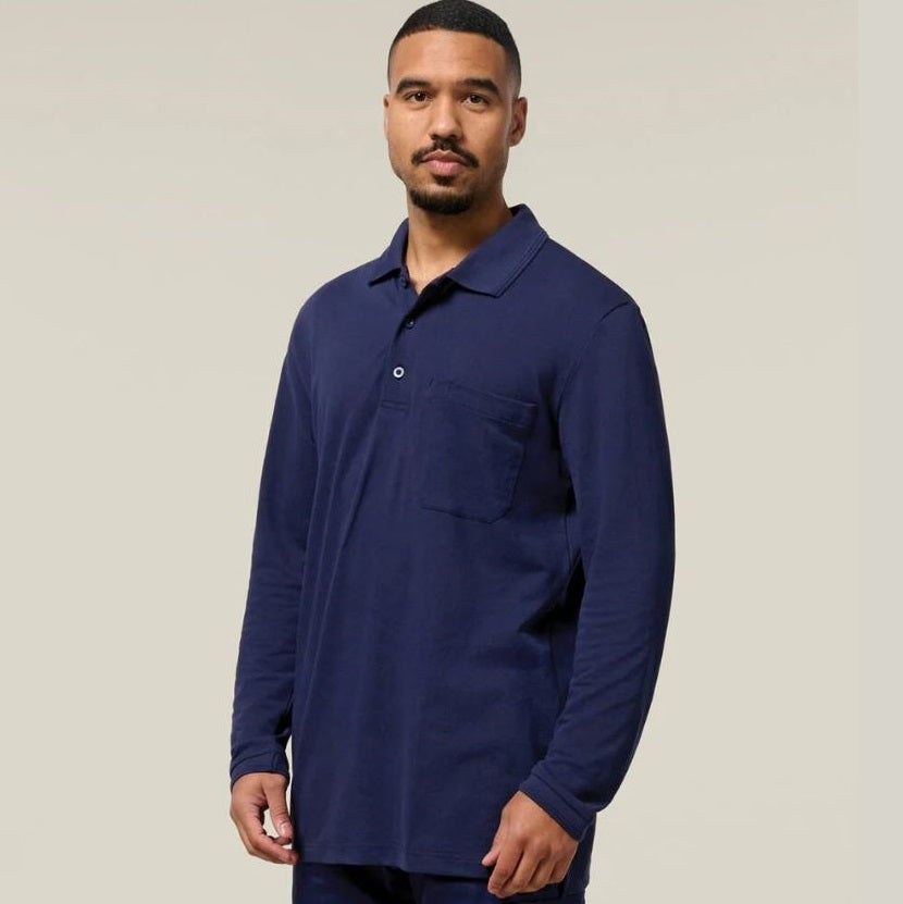 Hard Yakka Y11307 Foundations Pique L/S Polo