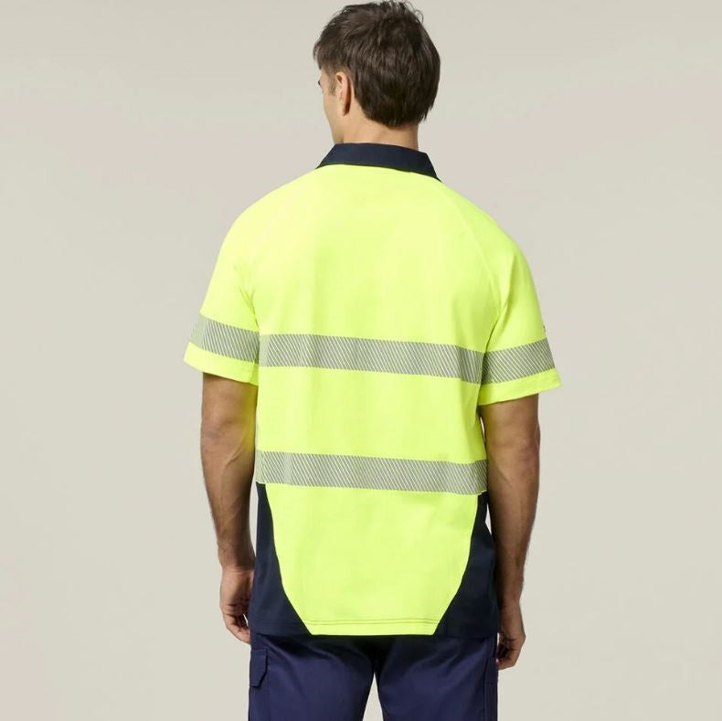 Hard Yakka Y11383 Koolgear HiVis 2Tone SS Taped Polo