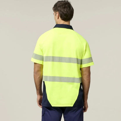 Hard Yakka Y11383 Koolgear HiVis 2Tone SS Taped Polo
