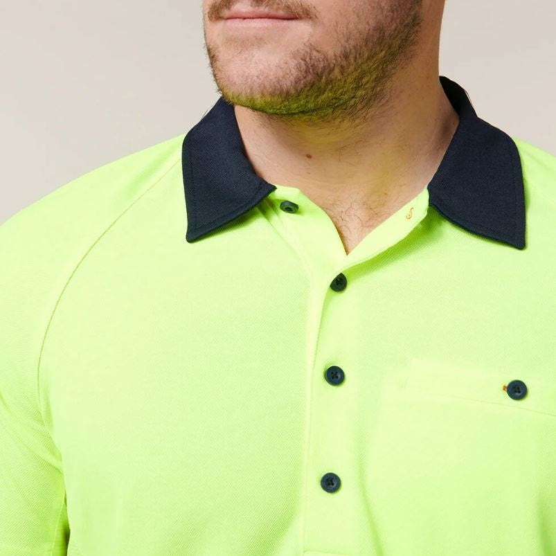 Hard Yakka Y11396 Koolgear HiVisibility Two Tone Short Sleeve Ventilated Polo