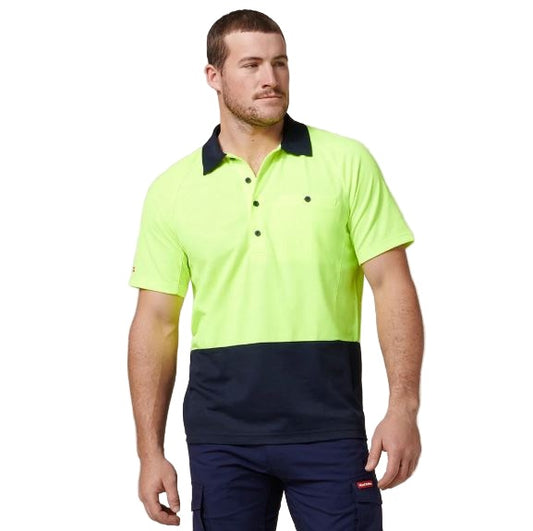 Hard Yakka Y11396 Koolgear HiVisibility 2-Tone Long Sleeve Ventilated Polo