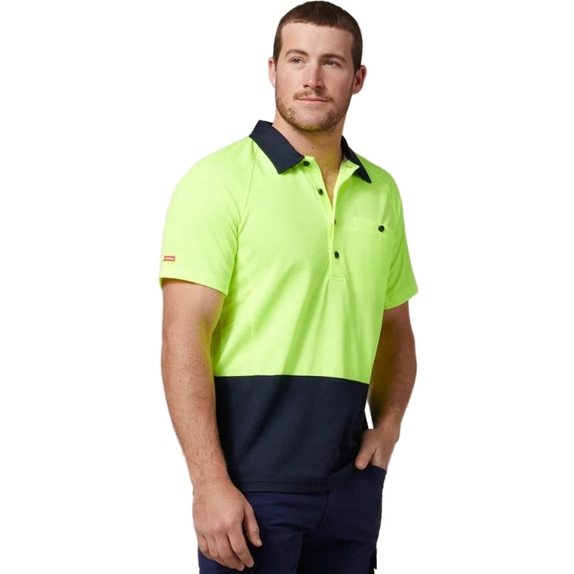 Hard Yakka Y11396 Koolgear HiVisibility 2-Tone Long Sleeve Ventilated Polo