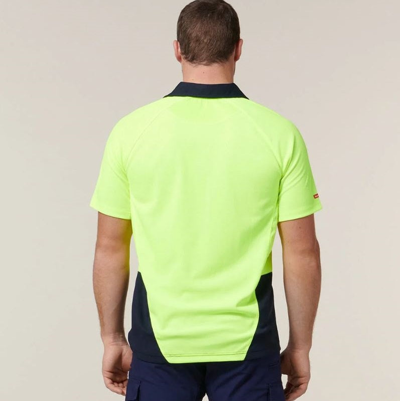 Hard Yakka Y11396 Koolgear HiVisibility Two Tone Short Sleeve Ventilated Polo