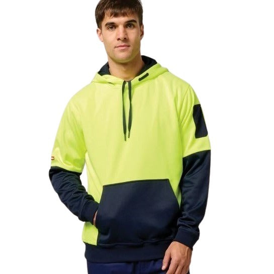 Hard Yakka Y19325 HiVis 2-Tone Brushed Fleece Hoodie