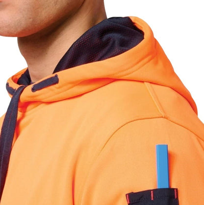 Hard Yakka Y19325 HiVis 2-Tone Brushed Fleece Hoodie