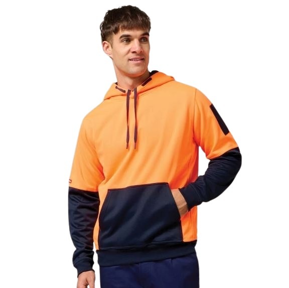 Hard Yakka Y19325 HiVis 2-Tone Brushed Fleece Hoodie
