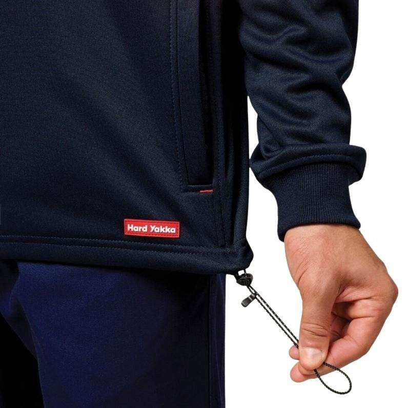 Hard Yakka Y19330 Hivis 2-Tone 1/4 Zip Brushed Fleece Jumper