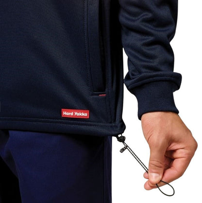 Hard Yakka Y19330 Hivis 2-Tone 1/4 Zip Brushed Fleece Jumper