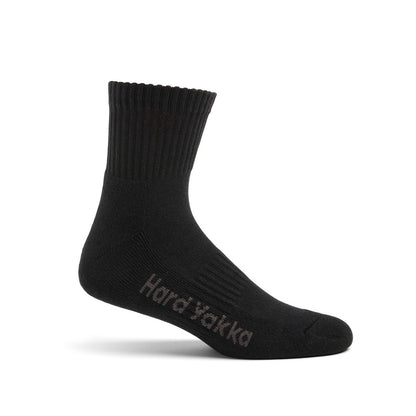 Hard Yakka Y20012 Core Cotton Rich Padded Quarter Crew Sock 5PK