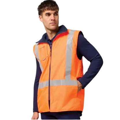 Hard Yakka Y21480 Hi Vis Taped All Weather Fleece Vest