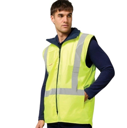 Hard Yakka Y21480 Hi Vis Taped All Weather Fleece Vest