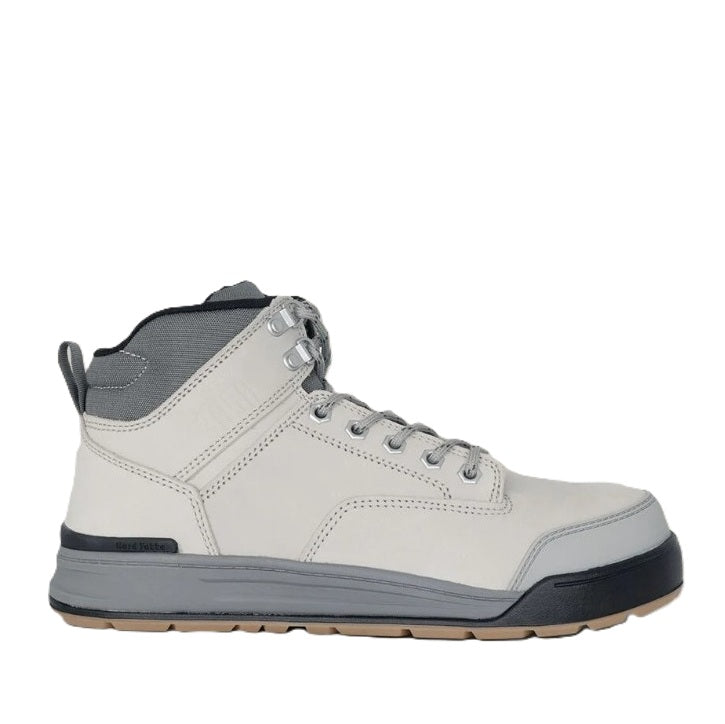 White and gray sneaker on a white background