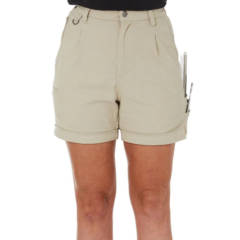 Zadie Workwear Z01S The Workz Short - Stone - Product Front View