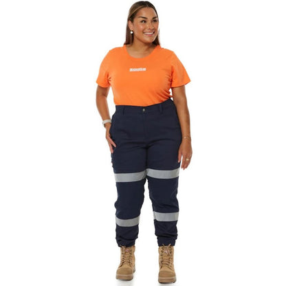 Zadie ZO4P Womens Work Pants with Reflective Tape - Front view