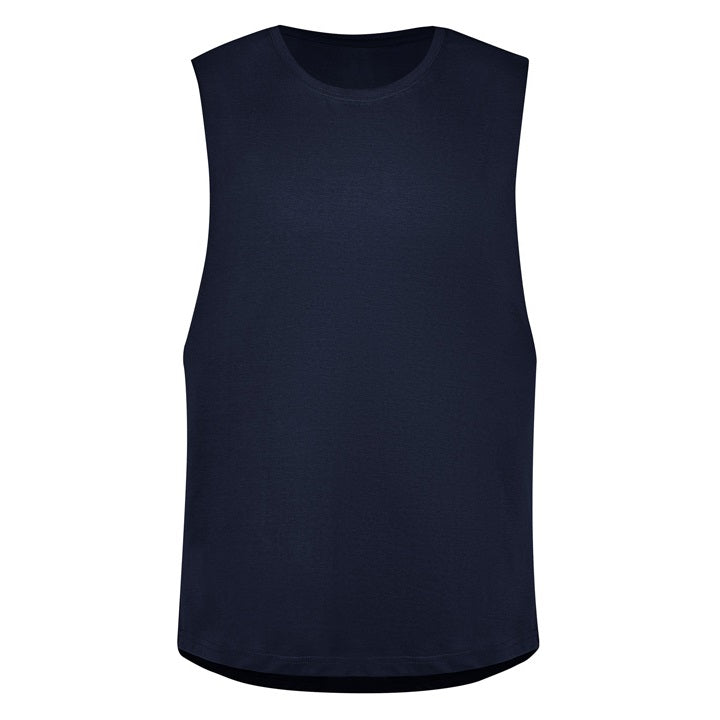 Syzmik ZH137 Mens Streetworx Sleeveless Tee - Navy - Front View