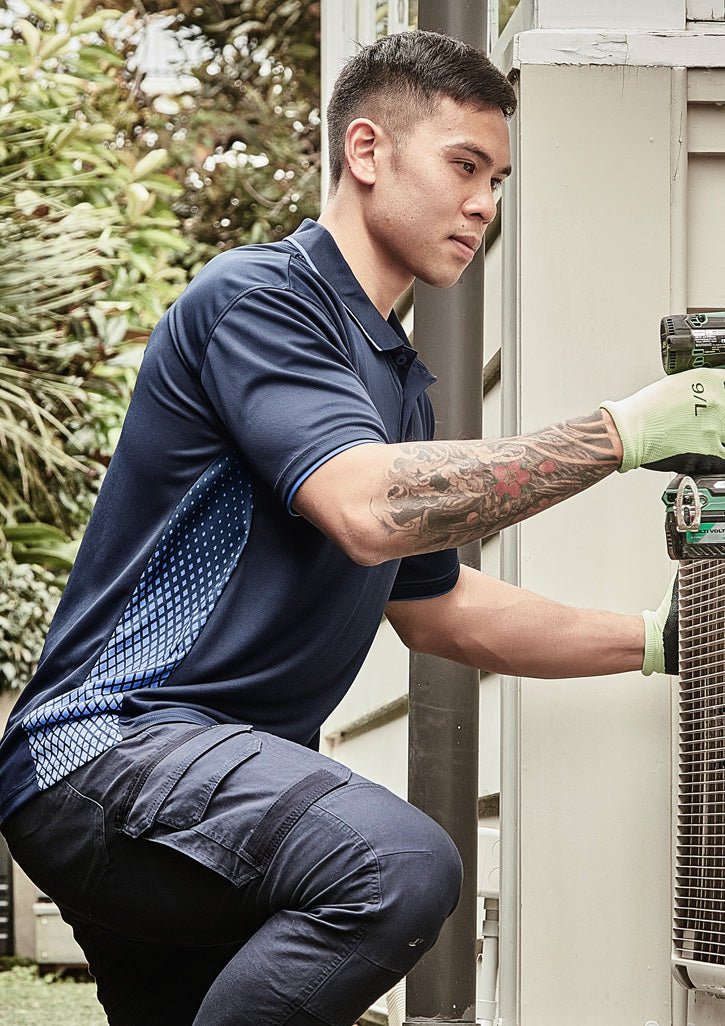 Syzmik ZH165 Mens Spark Short Sleeve Polo - Navy/Blue - Lifestyle