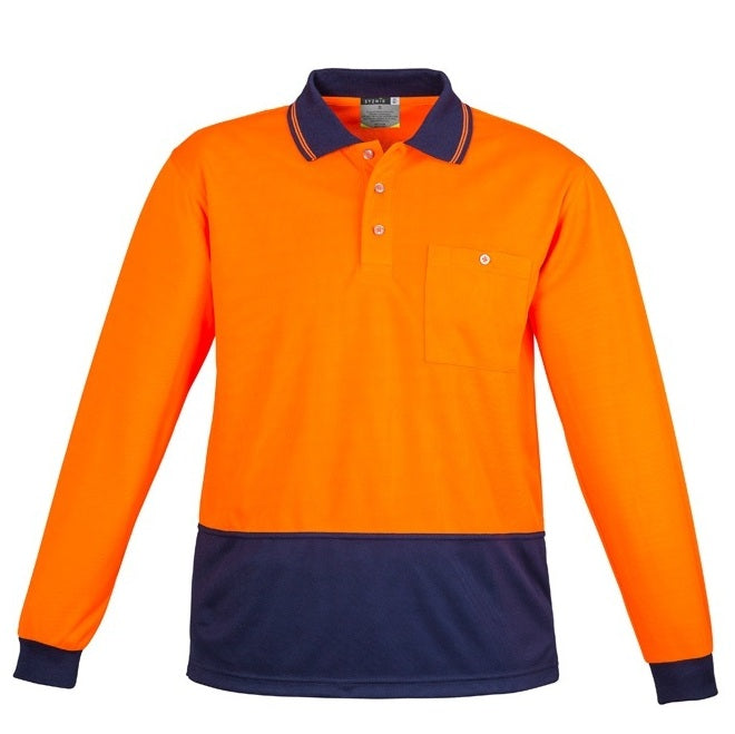 Syzmik ZH232 Unisex HiVis Basic Spliced Long Sleeve Polo