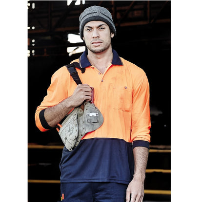 Syzmik ZH232 Unisex HiVis Basic Spliced Long Sleeve Polo