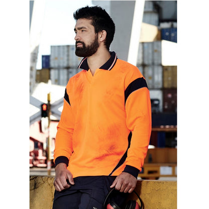 Syzmik ZH249 Mens HiVis Aztec L/S Polo