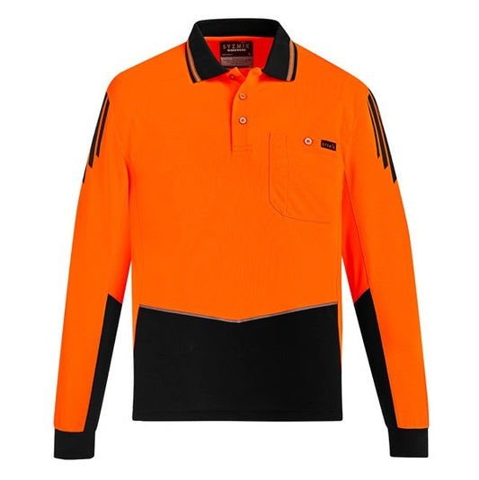 Syzmik ZH310 Mens HiVis Flux L/S Polo