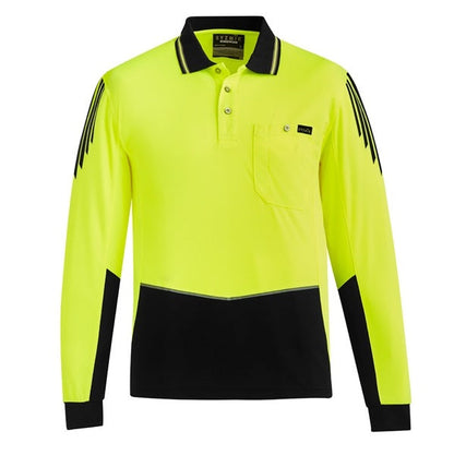 Syzmik ZH310 Mens HiVis Flux L/S Polo