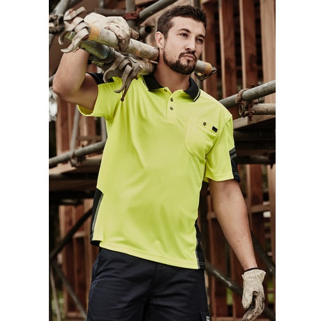 Syzmik ZH465 Mens Reinforced HiVis Squad S/S Polo
