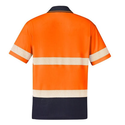 Syzmik ZH535 Unisex HiVis Segmented Short Sleeve Polo - Hoop Taped