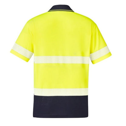 Syzmik ZH535 Unisex HiVis Segmented Short Sleeve Polo - Hoop Taped