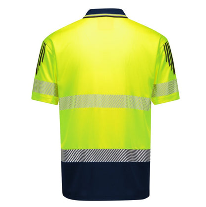 Syzmik ZH555 Mens Hi Vis Flux Segmented Tape Short Sleeve Polo
